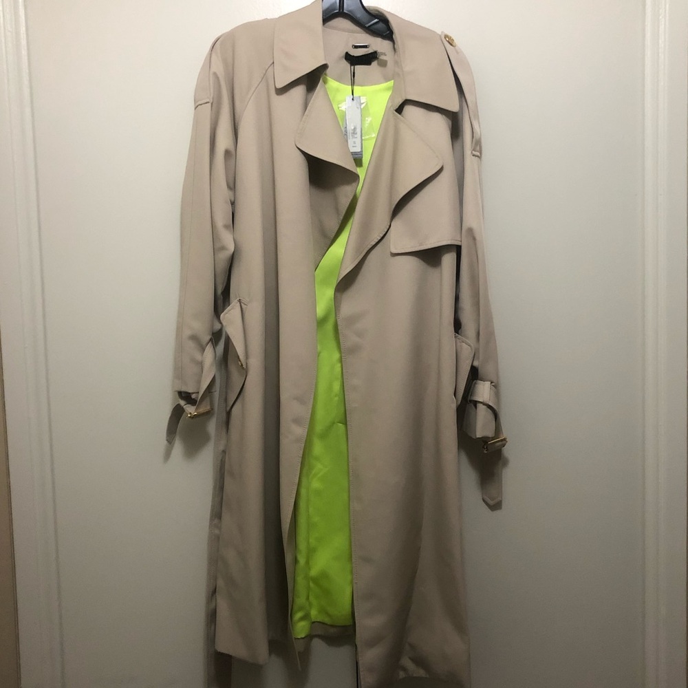 NWT $595 Alice + Olivia Adrien Trench Coat XS - Picture 8 of 15